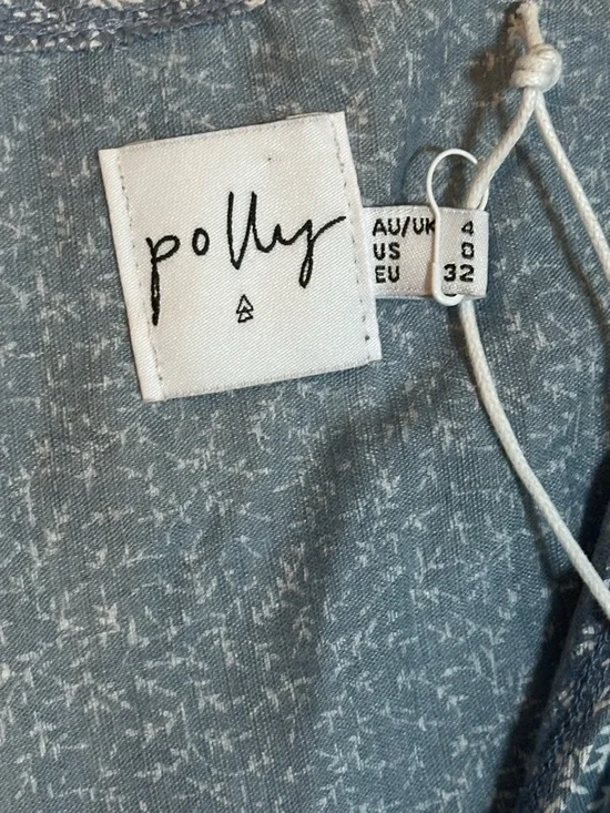 Princess Polly Blue Jazzly Tie-Front V-Neck Crop Top - Picture 3 of 3